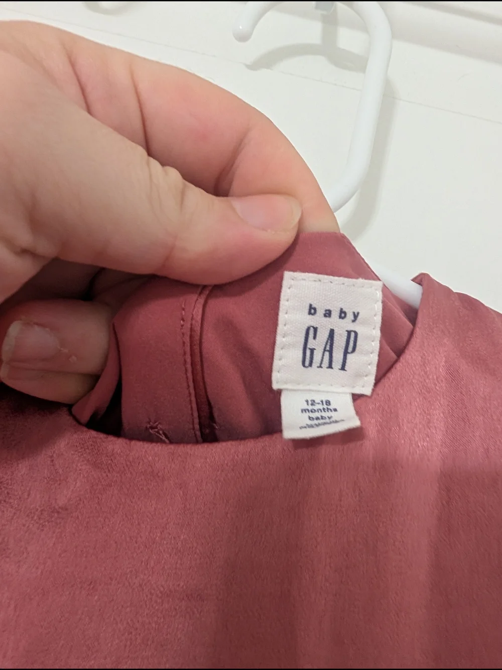 NWT Baby Gap Holiday Pink Satin Tiered Ruffle Dress With Matching Headband